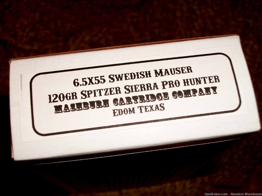 6.5X55 Swedish Mauser 120gr Pro Hunter Mashburn Cartridge 20rds NEW-img-1