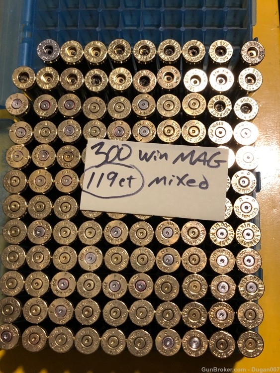 300 Winchester magnum fired brass casings-img-0