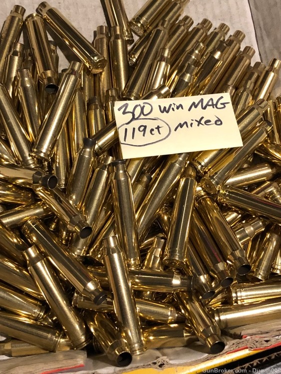 300 Winchester magnum fired brass casings-img-3