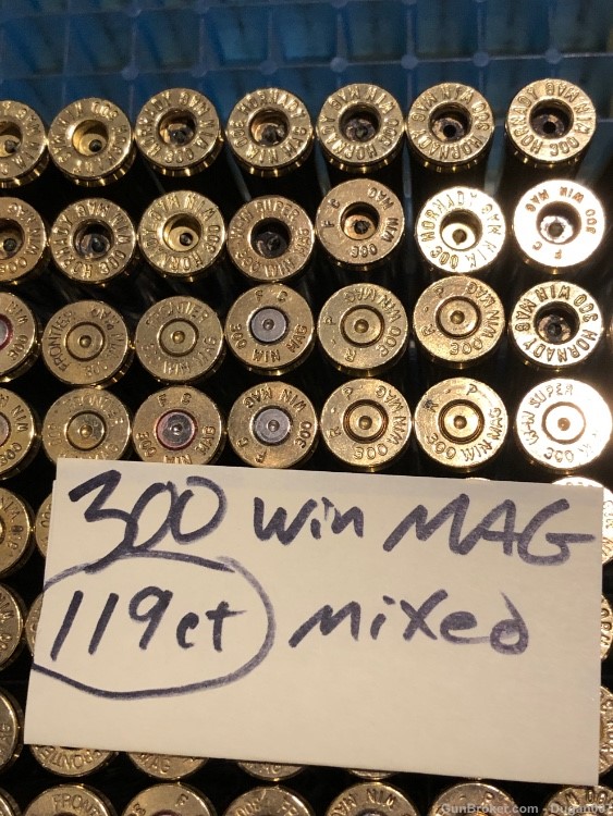 300 Winchester magnum fired brass casings-img-2