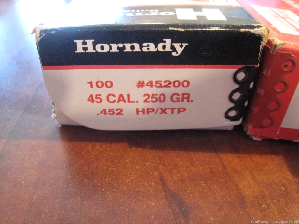 3 Boxes of .45 Colt Bullets, 250 Gr; Hornady XTP, JHP & FTX, 232 Bullets  -img-1