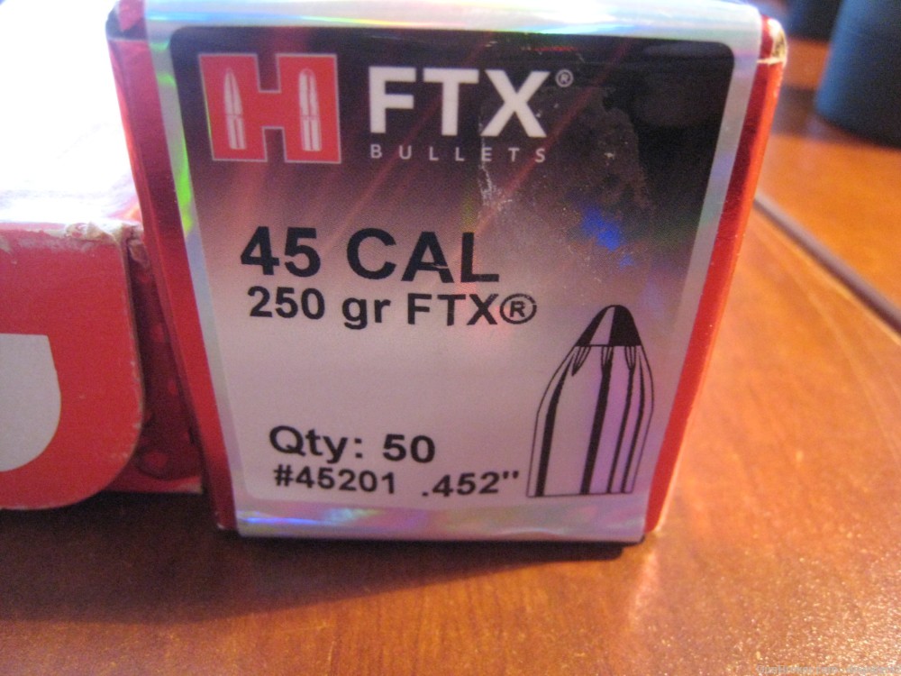 3 Boxes of .45 Colt Bullets, 250 Gr; Hornady XTP, JHP & FTX, 232 Bullets  -img-6