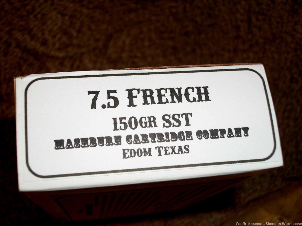 7.5X54 French 150gr SST Mashburn Cartridge 20rds NEW-img-1