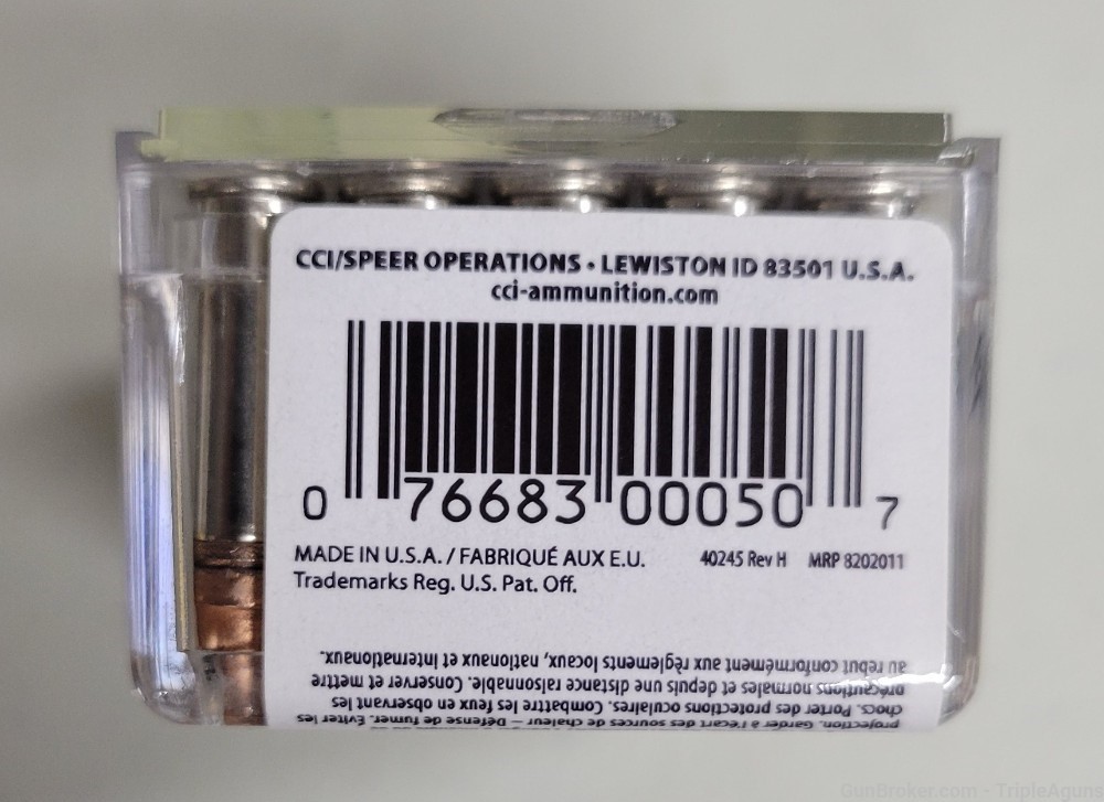CCI Stinger 22lr 32gr copper plated hp lot of 100rds 0050-img-2