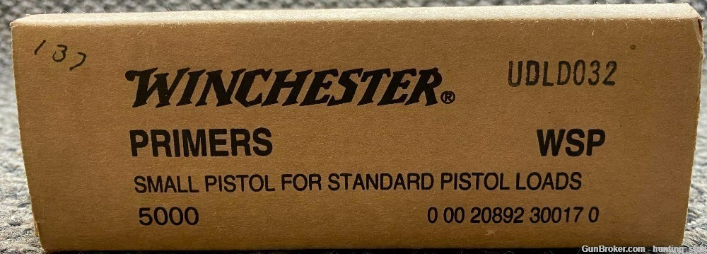 Winchester Primers Small Pistol 5000 Pack WSP Standard Pistol Loads-img-1