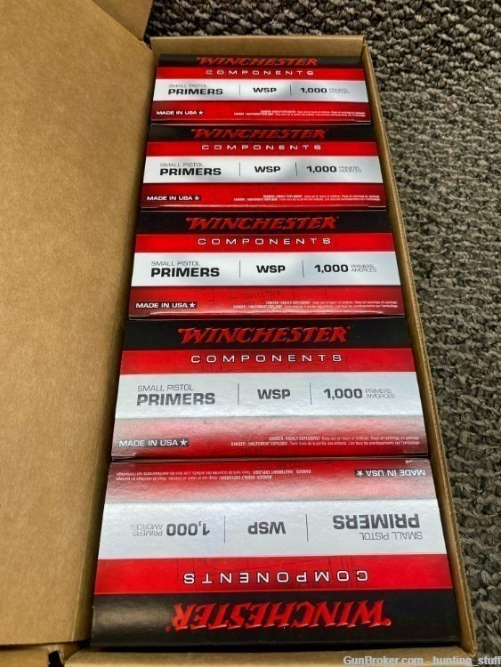 Winchester Primers Small Pistol 5000 Pack WSP Standard Pistol Loads-img-3