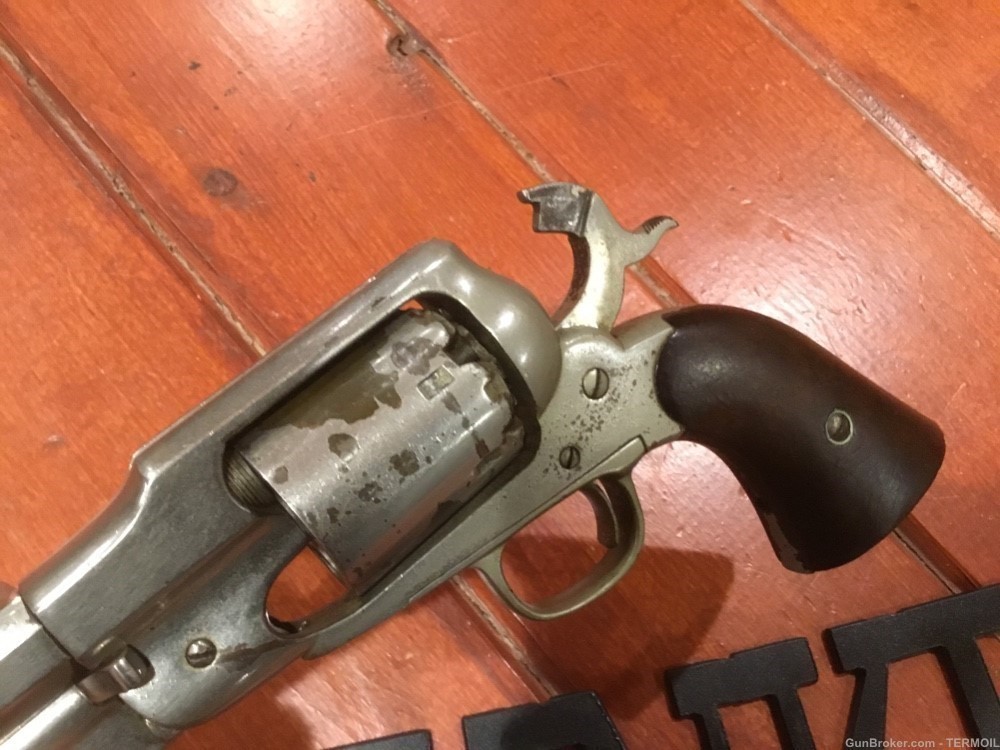 Remington 1858 New Army American Civil war 44 Cal Nickel Revolver -img-14