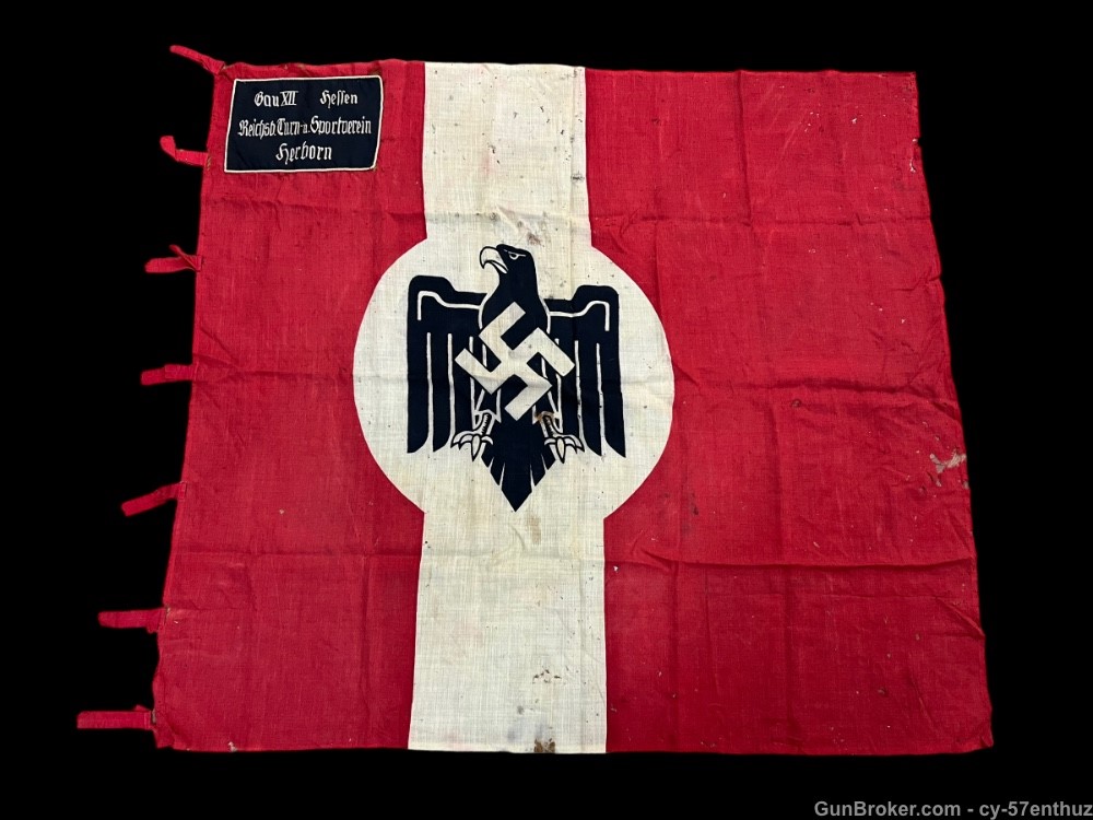 WW2 German Large Sports Flag Unit Marked wwii hessen olympics nsdap-img-0