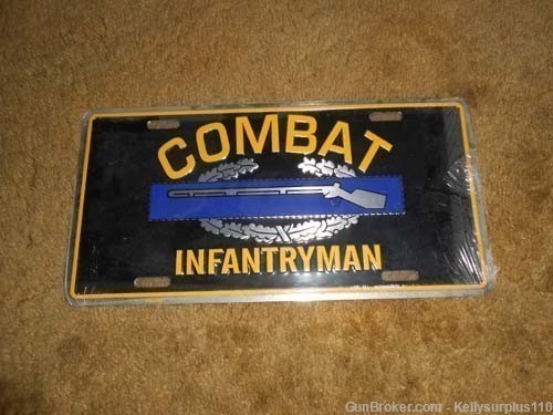  Combat Infantryman License Plate W/ CBI-img-0