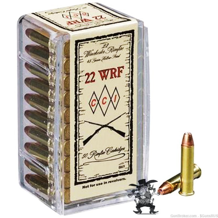 WRF CCI/ 22 Cal. WRF HP Winchester Rim Fire Cartridges. 50 Rounds-img-0