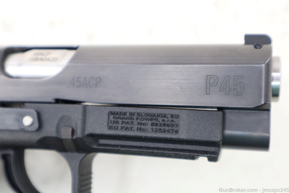 Rare Very Nice Grand Power P45 .45 ACP Pistol W/ Original Box 4.25" Barrel -img-17