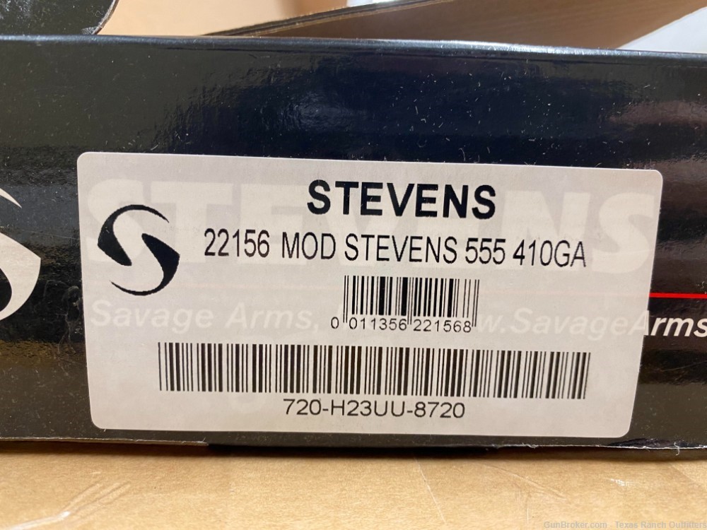 Savage Stevens 555 Compact Over/Under .410GA 24" Blued/Wood NIB-img-5