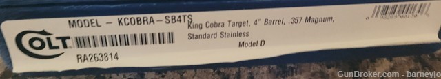NIB Custom Engraved Colt King Cobra Target-img-5
