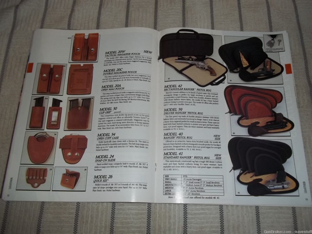 1991 BIANCHI LEATHER Holster Catalog Book 60+ pages Sig Glock S&W Beretta-img-5
