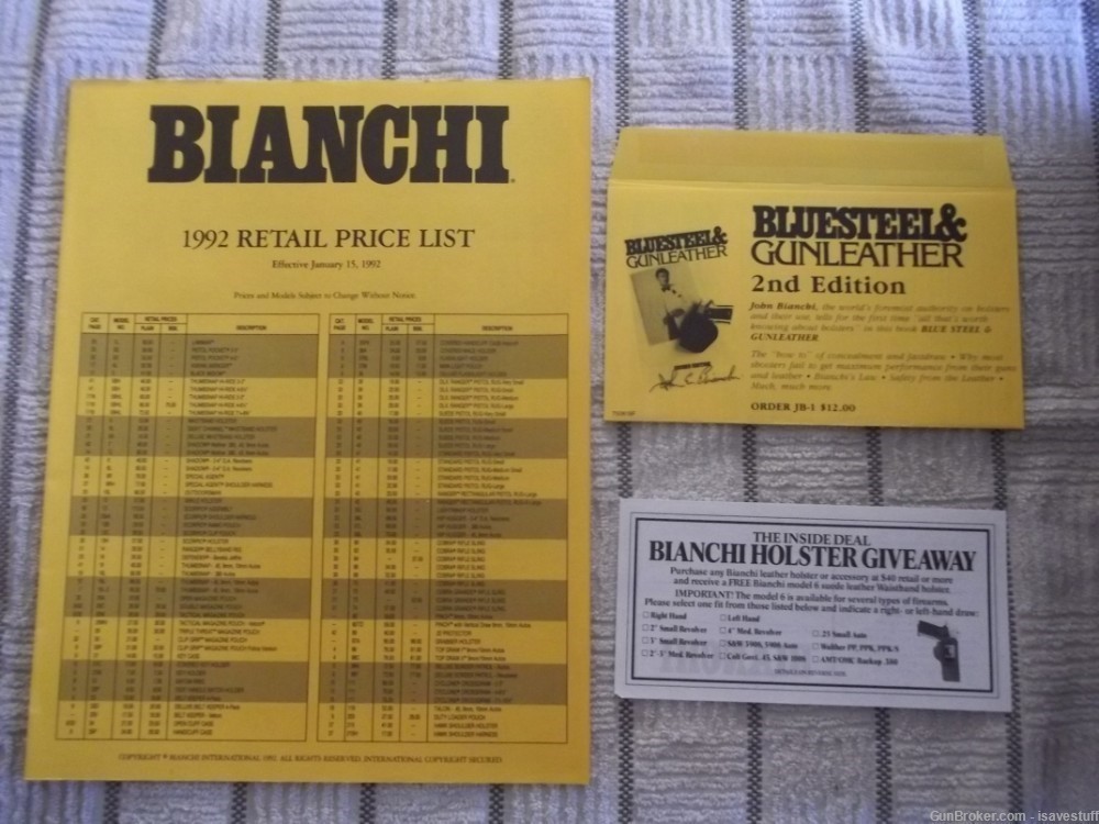 1991 BIANCHI LEATHER Holster Catalog Book 60+ pages Sig Glock S&W Beretta-img-8