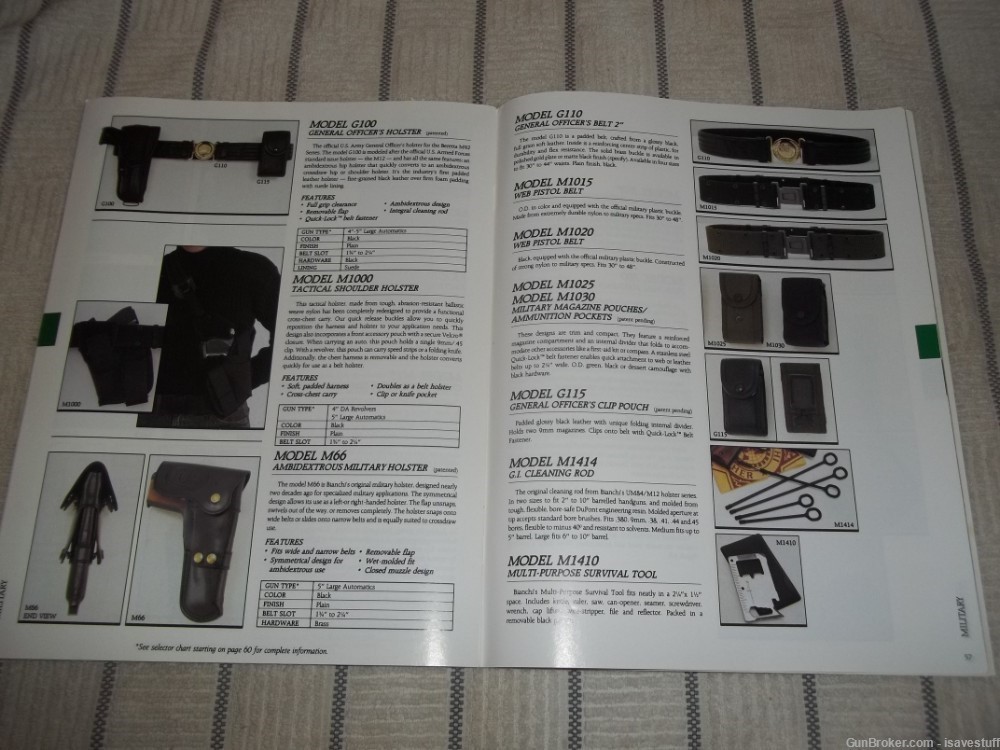 1991 BIANCHI LEATHER Holster Catalog Book 60+ pages Sig Glock S&W Beretta-img-6