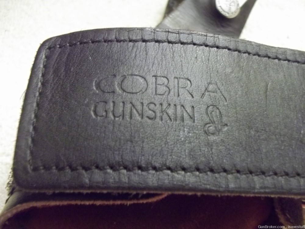 RARE Cobra Gun Skin LEFT HAND Leather Ankle Holster  Sig P238 Colt Mustang -img-4