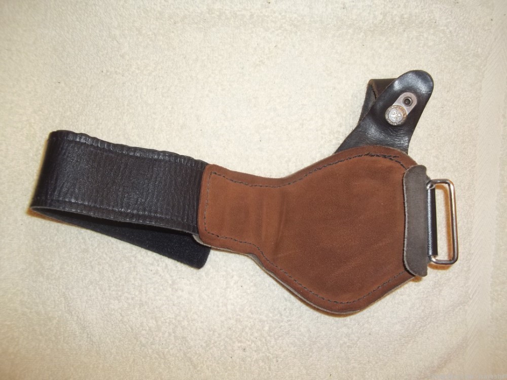 RARE Cobra Gun Skin LEFT HAND Leather Ankle Holster  Sig P238 Colt Mustang -img-6