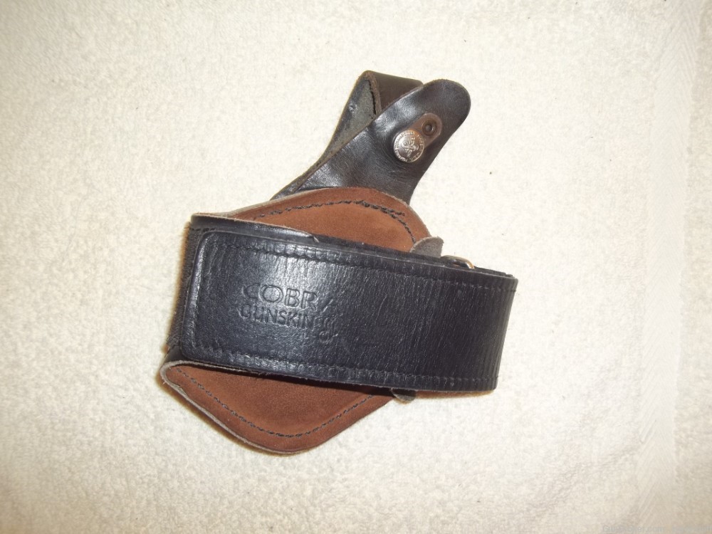 RARE Cobra Gun Skin LEFT HAND Leather Ankle Holster  Sig P238 Colt Mustang -img-3