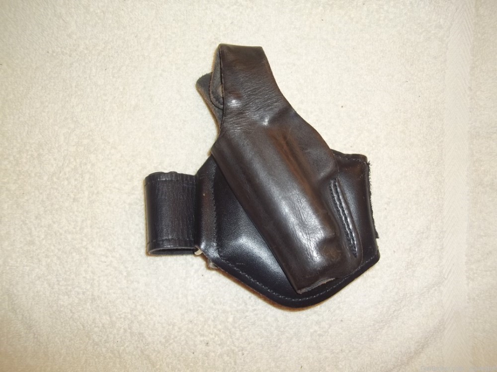 RARE Cobra Gun Skin LEFT HAND Leather Ankle Holster  Sig P238 Colt Mustang -img-2