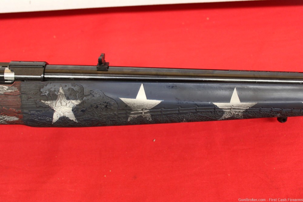 Ruger American Rimfire w/ American Flag Finish and Patriotic Engraving.-img-4