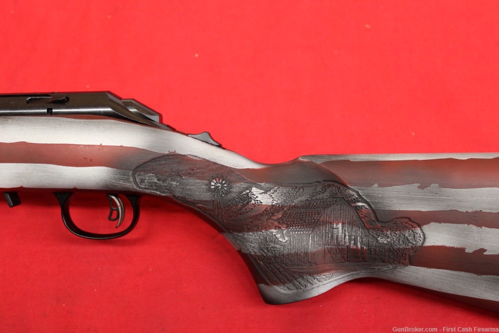 Ruger American Rimfire w/ American Flag Finish and Patriotic Engraving.-img-7