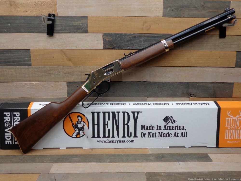 NEW - Henry Big Boy Brass .45 Colt Lever Rifle 20" Octagon H006GC-img-0