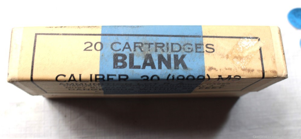 Remington Arms box of 20, Blank Cartridges Caliber .30 (1898) M3-img-1
