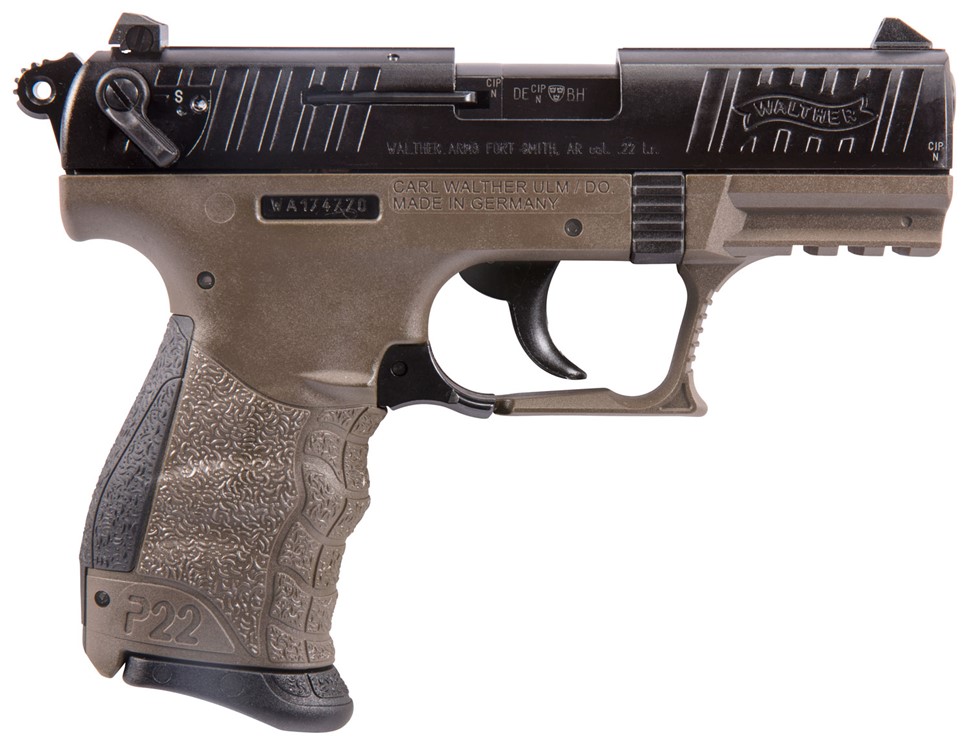 Walther Arms P22 CA Compliant 22 LR Pistol 3.42 10+1 FDE 5120363-img-0