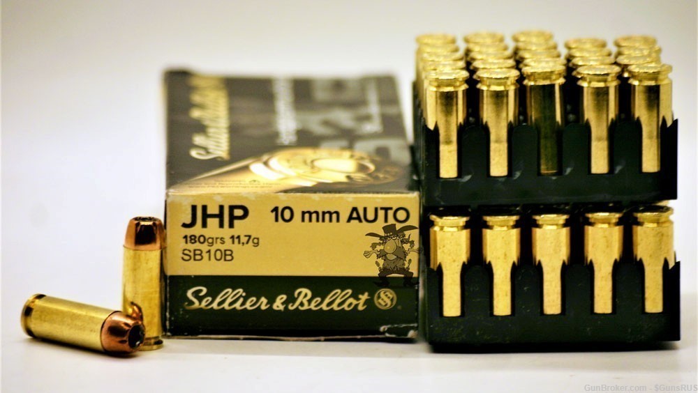 10 mm Sellier & Bellot 10MM 180 Gr JHP Hand Gun Personal Protection 50 RDS-img-0