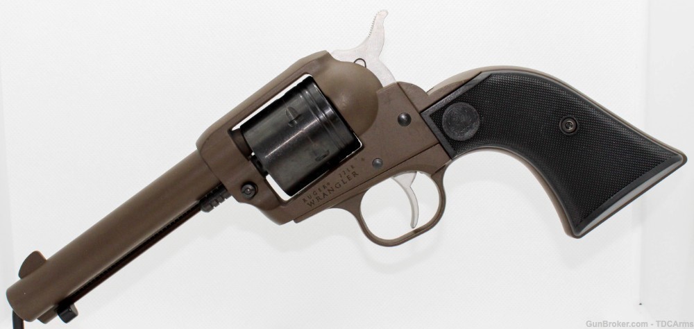 RUGER WRANGLER 22LR 02021 Plumb Brown Cerakote Ruger 22lr Revolver-img-0
