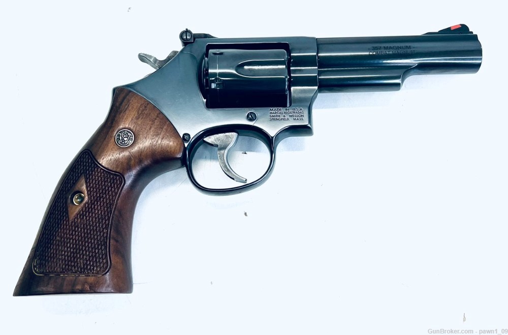 Smith & Wesson 19-9 .357 Combat Magnum Revolver Wood/blued 4.25" barrel-img-1
