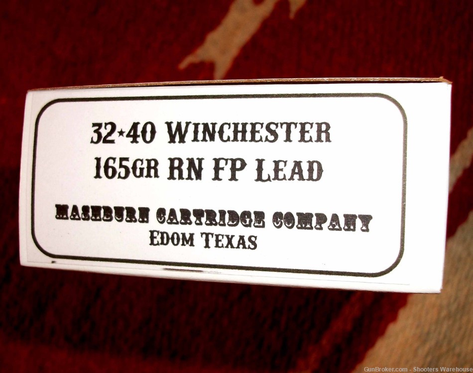 32-40 Wincheser 165gr Lead RNFP Mashburn Cartridge Company 20rds-img-1