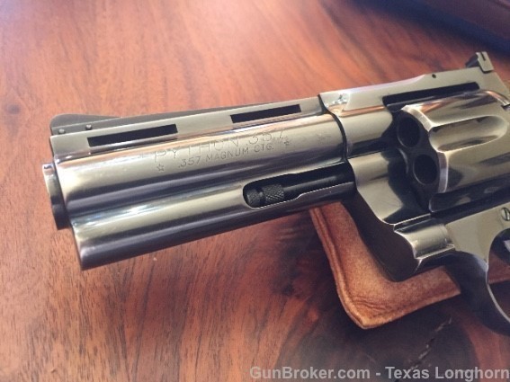 Colt Python .357 Magnum 4” 1966 95%+ RARE Hollow Under Lug Colt Letter-img-7