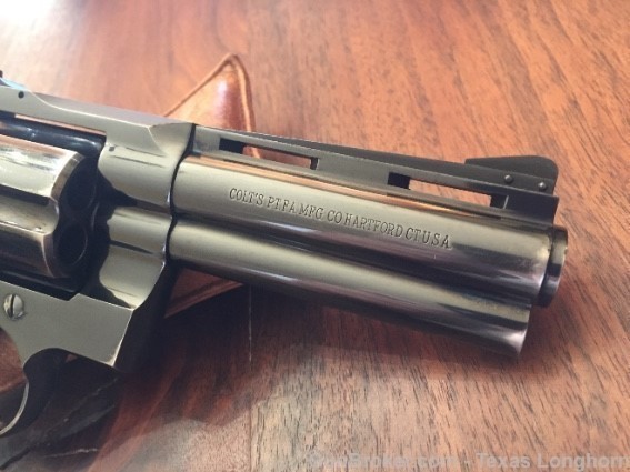 Colt Python .357 Magnum 4” 1966 95%+ RARE Hollow Under Lug Colt Letter-img-12