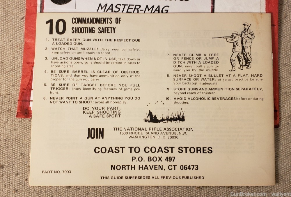 Coast To Coast Master-Mag Manual Models CC660 & CC880 Shotguns Factory Orig-img-2