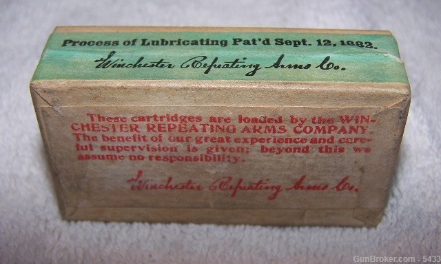 Win  Rifle cartridges, 22 Short, Oct. 24th  PATENT DATE-img-2