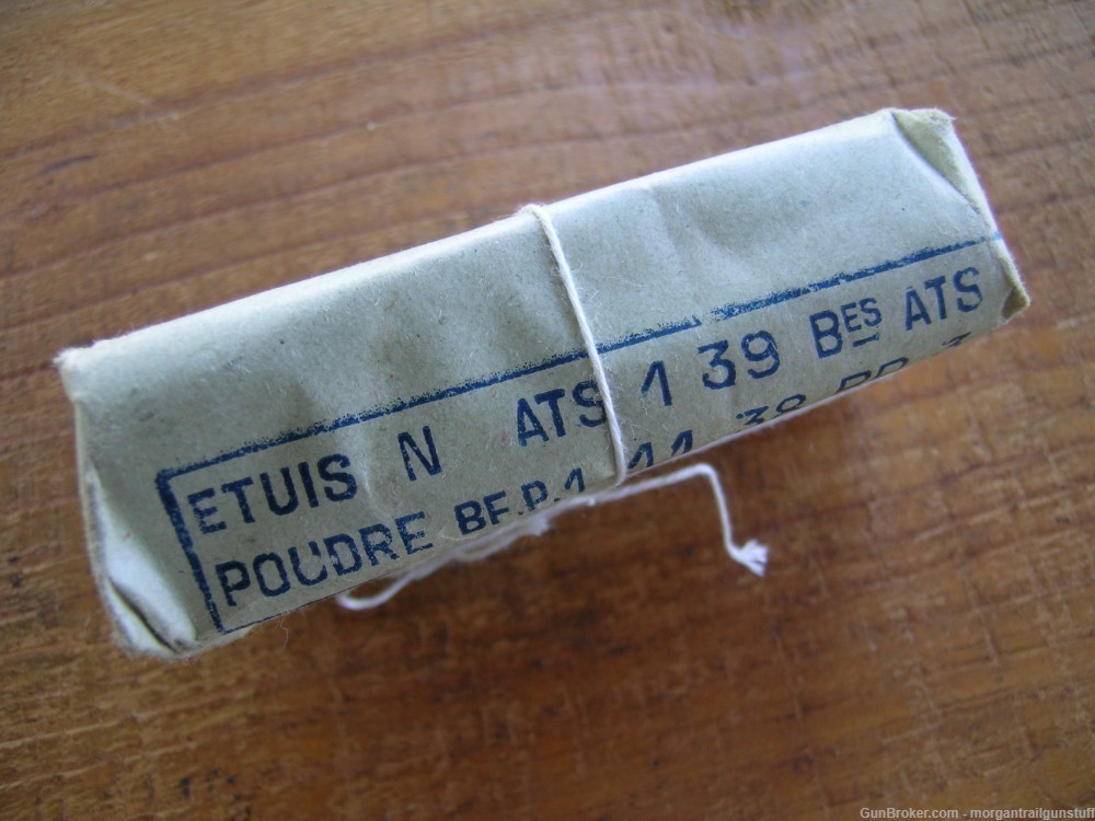 Vintage Original 8mm Lebel Military Ammo 8rd Package-img-2