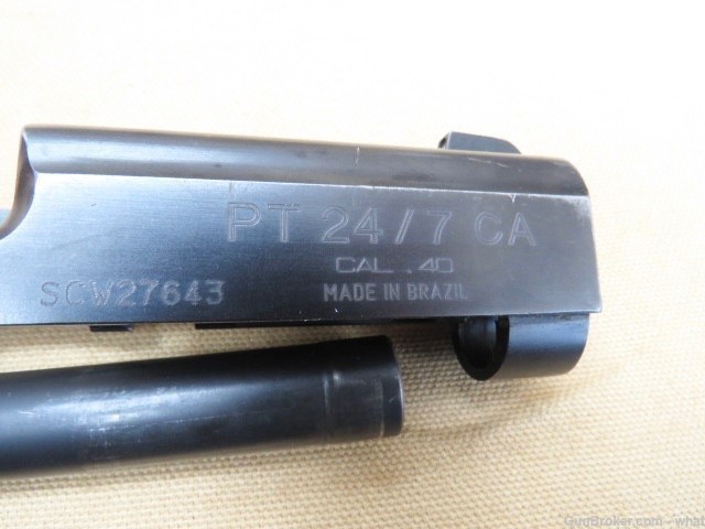 Taurus PT 24/7 CA .40 Cal Pistol Slide + Barrel & Recoil Assembly-img-5