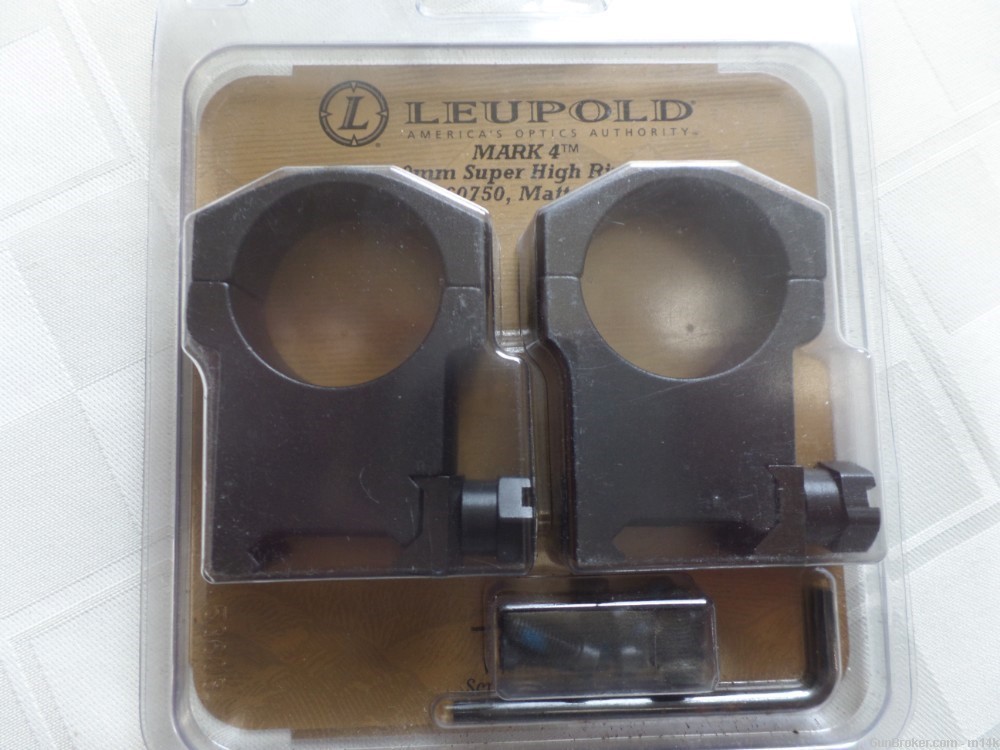Leupold Mark 4 30 mm Super High Rings, Matte-60750-img-0