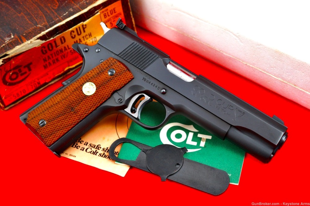 Outstanding 1977 Colt Gold Cup National Match 70 Series 45 ACP 99.9% In Box-img-6
