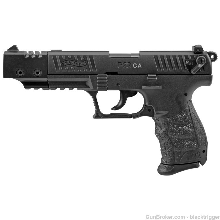 Walther 5120334 P22 Target CA Compliant 22LR 5" 10+1 Black Frame Black Poly-img-1