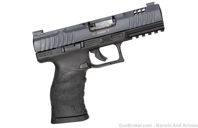 Walther 5220300 WMP Semi-Auto Pistol, 22 WMR, 4.5" Bbl, Black, Optics Ready-img-0
