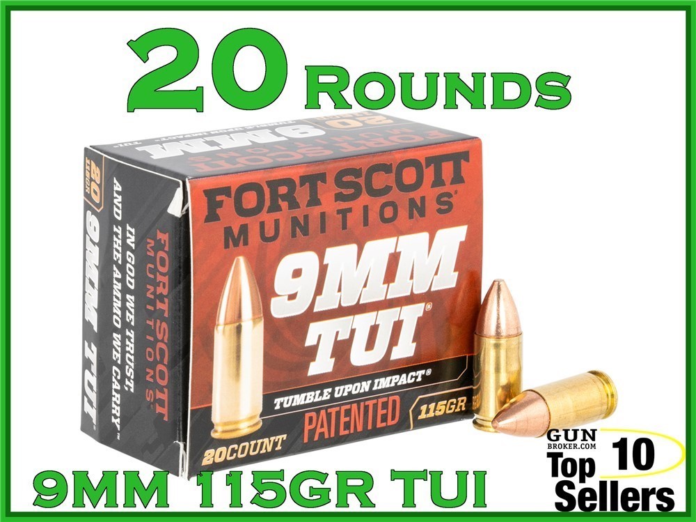 Fort Scott 9mm solid copper spun Tumble Upon Impact TUI defensive Carry 9mm-img-0