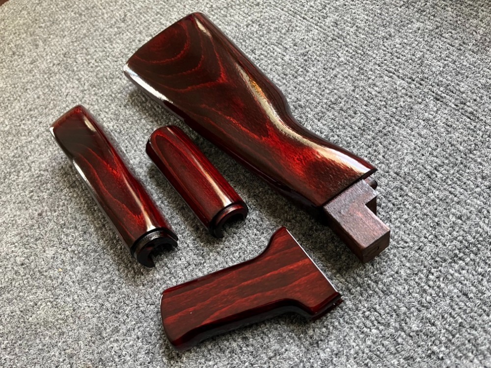 Chinese Norinco MAK90 Deep Red Wood Stock Set-img-6