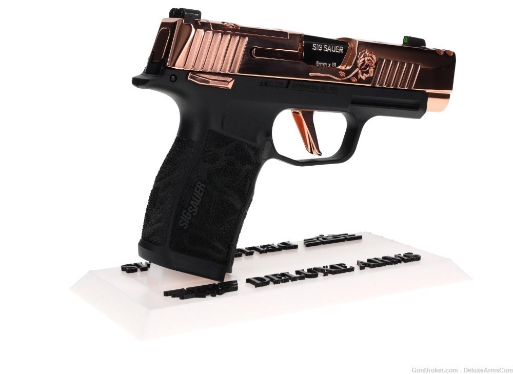 NEW CUSTOM Sig Sauer P365 XL ROSE 9mm Real Rose Gold Plating and Engravings-img-16