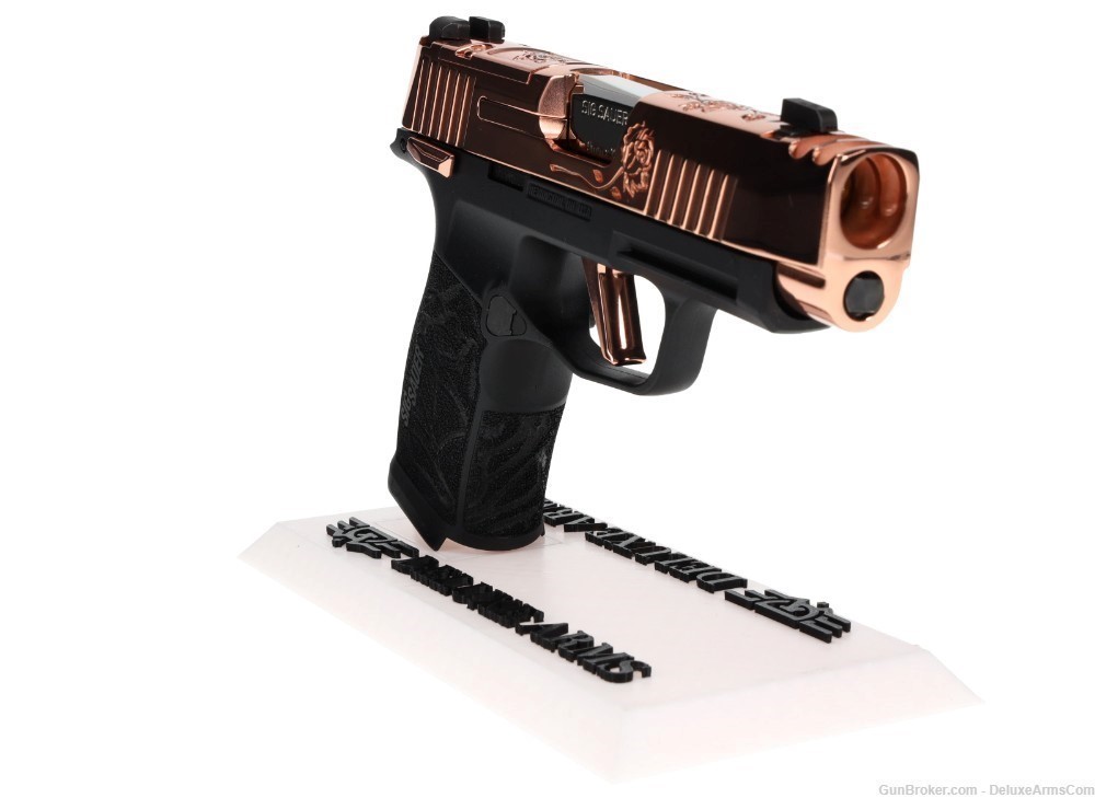 NEW CUSTOM Sig Sauer P365 XL ROSE 9mm Real Rose Gold Plating and Engravings-img-7