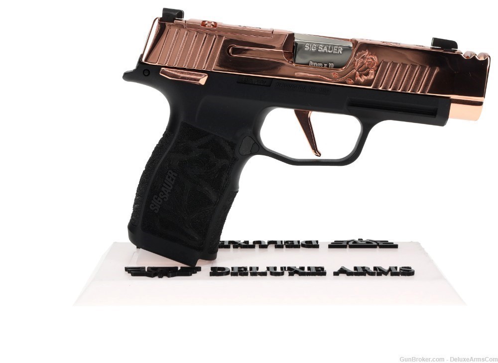 NEW CUSTOM Sig Sauer P365 XL ROSE 9mm Real Rose Gold Plating and Engravings-img-5