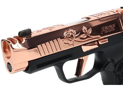 NEW CUSTOM Sig Sauer P365 XL ROSE 9mm Real Rose Gold Plating and Engravings