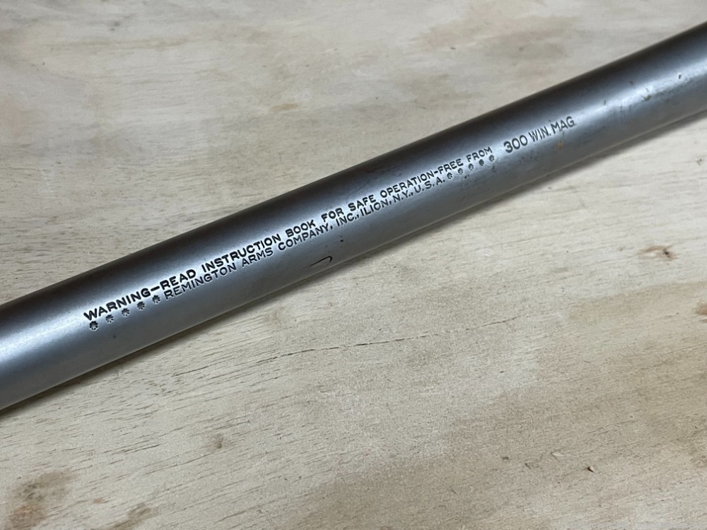 Remington 700 Stainless Steel Take Off Barrel - 300 Win Mag 26 in USED-img-3